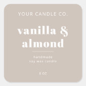 ミニマルモダンリスト製品ラベル スクエアシール (正面)