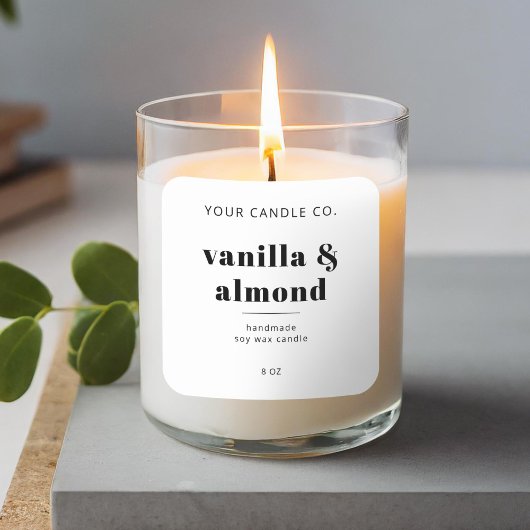 ミニマルモダンリスト製品ラベル スクエアシール