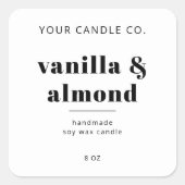 ミニマルモダンリスト製品ラベル スクエアシール (正面)