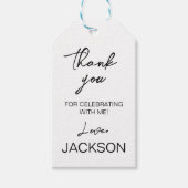 ミニマルモダンリスト誕生日パーティーありがとう ギフトタグ (正面)