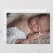 ミニマルモダンリスト赤ちゃんシャワーサンキューカード サンキューカード (正面)