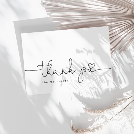 ミニマルモダンリスト赤ちゃんシャワーサンキューカード サンキューカード