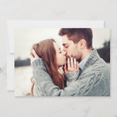 ミニマルモダンリスト金ゴールドスクリプト2結婚写真 招待状 (裏面)