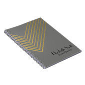 ミニマルモダンリスト金ゴールド幾何学的デザインジャーナル/ ノートブック (右側)