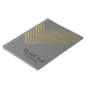 ミニマルモダンリスト金ゴールド幾何学的デザインジャーナル/ ノートブック (左側)