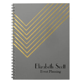 ミニマルモダンリスト金ゴールド幾何学的デザインジャーナル/ ノートブック