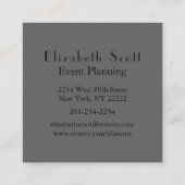 ミニマルモダンリスト金ゴールド幾何学的デザイン スクエア名刺 (裏面)