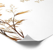 ミニマルモダンリスト金ゴールド放牧表サイン ポスター (角)