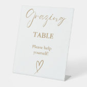 ミニマルモダンリスト金ゴールド放牧表サイン 台座サイン (正面)