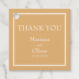 ミニマルモダンリスト黄メッセージカード フェイバータグ