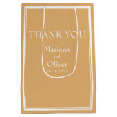 ミニマルモダンリスト黄 ミディアムペーパーバッグ (裏面)