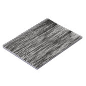 ミニマルモダンリスト黒抽象芸術線パターン ノートブック (左側)