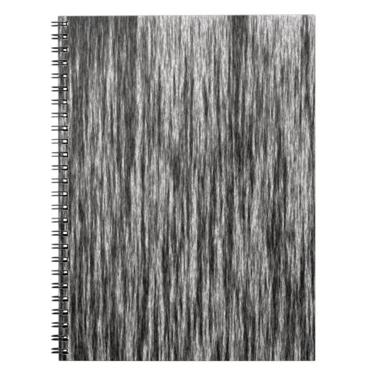 ミニマルモダンリスト黒抽象芸術線パターン ノートブック (正面)