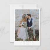 ミニマルモダンリスト2写真結婚ズ サンキューカード (正面)