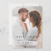 ミニマルモダンリスト2写真QRコードWebサイトオーバーレイ セーブザデート (正面)