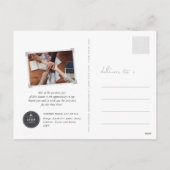 ミニマルモダンリスト2025年カレンダー新年写真 シーズンポストカード (裏面)