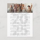 ミニマルモダンリスト2025年カレンダー新年写真 シーズンポストカード (正面)