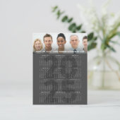 ミニマルモダンリスト2025年カレンダー新年写真 シーズンポストカード (スタンド正面)