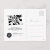 ミニマルモダンリスト2025年カレンダー新年写真 シーズンポストカード (裏面)