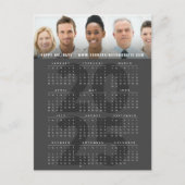 ミニマルモダンリスト2025年カレンダー新年写真 シーズンポストカード (正面)