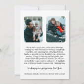 ミニマルモダンリスト3写真ハッピーホリデイズニュース シーズンカード (裏面)