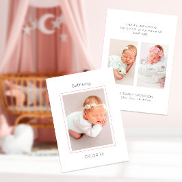 ミニマルモダンリスト3枚ベビー 案内状