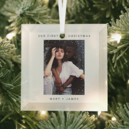 ミニマルモダンリスト |とメリー写結婚した真 ガラスオーナメント