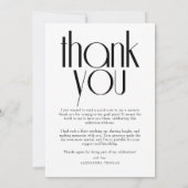 ミニマルモダンリスト&アーチフォト卒業 サンキューカード (裏面)