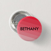 ミニマルモダンリスト、レッドスタイリッシュシェード名タグ 缶バッジ (正面&裏面)