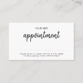 ミニマルモダンリスト |手書きスタイリッシュのアラーム 予約カード (正面)