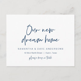 ミニマルモダンリスト、新しいホームアドレスのお知らせ ポストカード