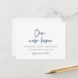 ミニマルモダンリスト、新しいホームアドレスのお知らせ ポストカード