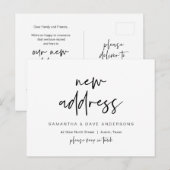 ミニマルモダンリスト、新しいホームアドレス発表P ポストカード (正面/裏面)