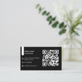 ミニマルモダンリスト、QRコード名刺 名刺 (スタンド正面)
