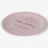 ミニマルモダンリストANYマイルストーンアダルト誕生日 ペーパープレート (アングル)