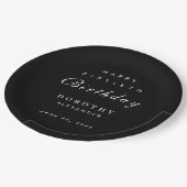 ミニマルモダンリストANYマイルストーンアダルト誕生日 ペーパープレート (アングル)