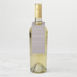 ミニマルモダンリストANYマイルストーンアダルト誕生日 ボトルネックタグ