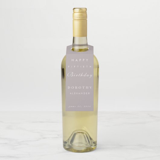 ミニマルモダンリストANYマイルストーンアダルト誕生日 ボトルネックタグ (ボトル)