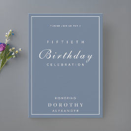 ミニマルモダンリストANYマイルストーンアダルト誕生日 招待状