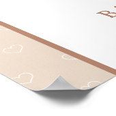 ミニマルモダンリストBearly待ちブラウンベビーシャワー ポスター (角)