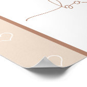 ミニマルモダンリストBearly Waitニュートラルベビーシャワー ポスター (角)