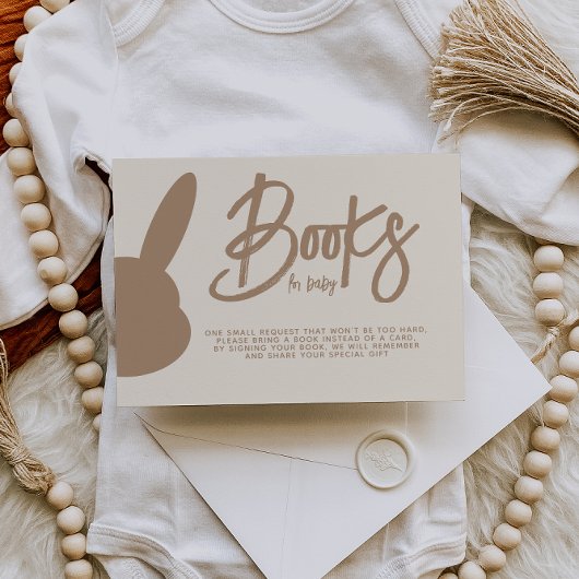 ミニマルモダンリストBeigeベビーシャワーベビー エンクロージャーカード