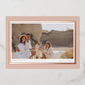 ミニマルモダンリストBeige Pink 1実在写真 箔シーズンカード (正面)