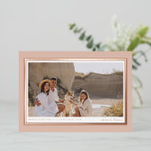 ミニマルモダンリストBeige Pink 1実在写真 箔シーズンカード (立ち正面)