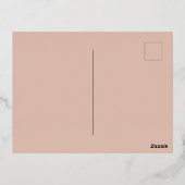 ミニマルモダンリストBeige Pink 1実在写真 箔シーズンポストカード (裏面)