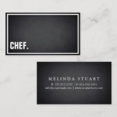 ミニマルモダンリストBlackboardシェフプロフェッショナルバス 名刺 (正面/裏面)