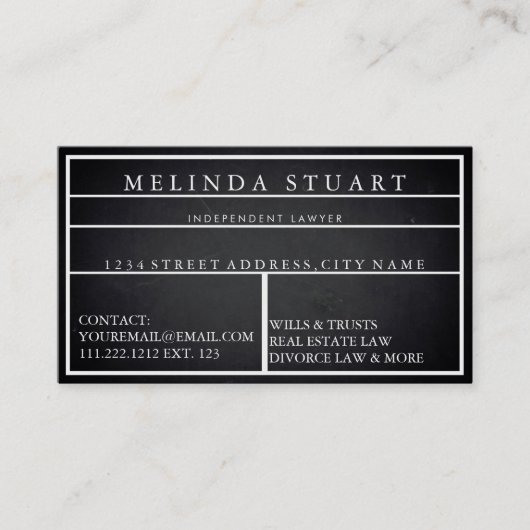 ミニマルモダンリストBlackboardプロフェッショナル 名刺 (正面)