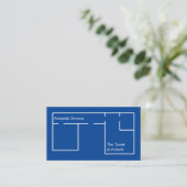 ミニマルモダンリストBlue Architect名刺 名刺 (スタンド正面)