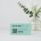 ミニマルモダンリストConnect With Us Seaooam 名刺 (スタンド正面)