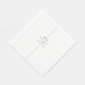 ミニマルモダンリストInline Monogram結婚's スタンダードランチョンナプキン (角)